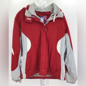 Powder Room Womens Hooded Jacket Removable Hood Size L